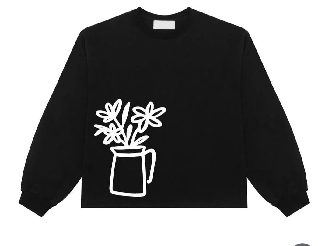 Flower Pot full sleeves - spring is green